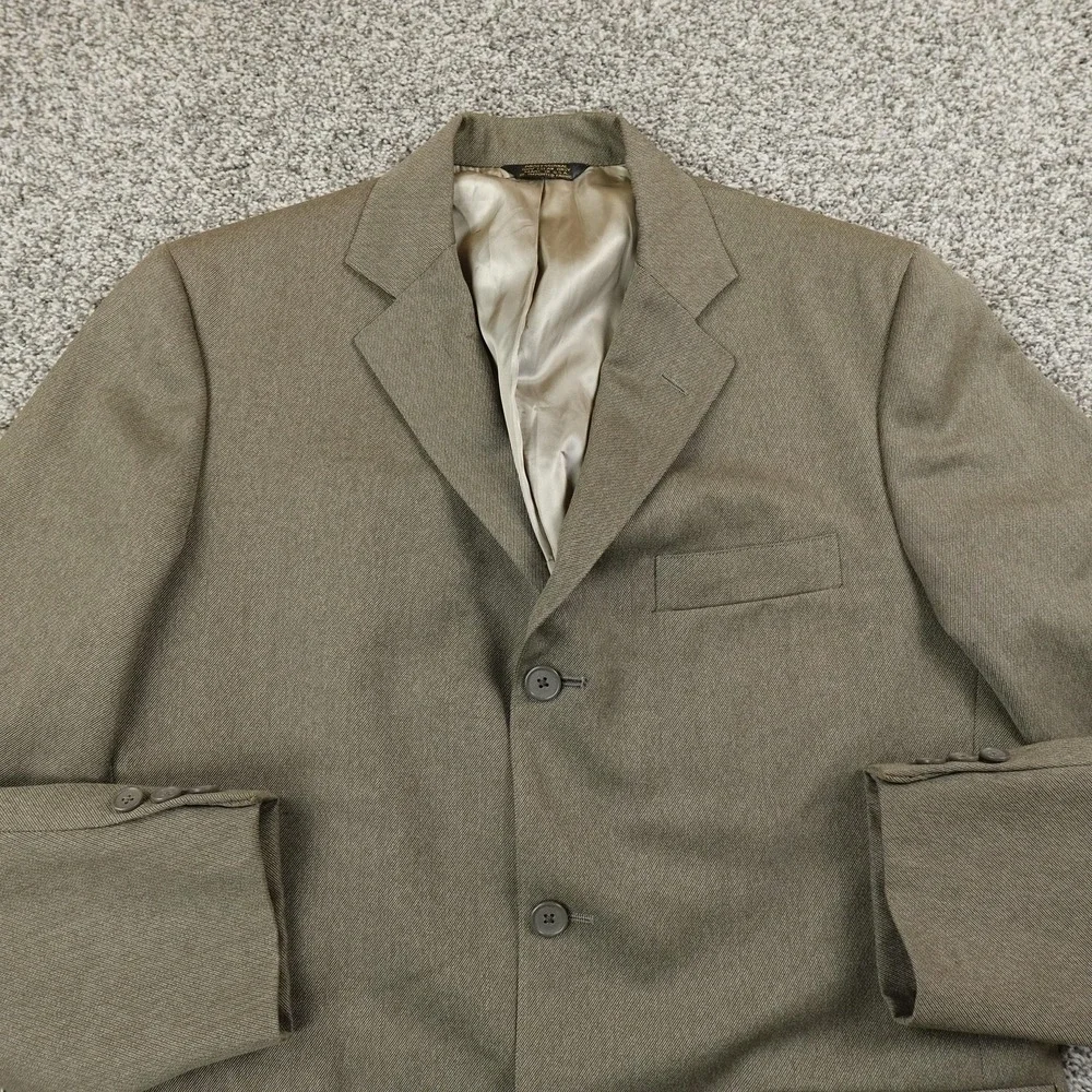 J Press‎ Blazer Mens 42 Green Button Notch Lapel Sport Coat Suit Coat Jacket USA